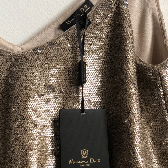 MASSIMO DUTTI SEQUINED TOP - Picture 3 of 6
